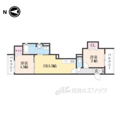スリール明和Ⅱ(2DK/3階)の間取り写真