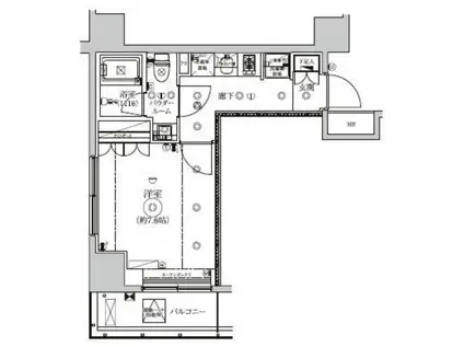 セジョリ駒込西ヶ原(1K/1階)の間取り写真