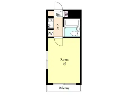 あかるハイム11(1K/4階)の間取り写真