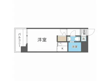 エステートモア祇園(1K/5階)の間取り写真