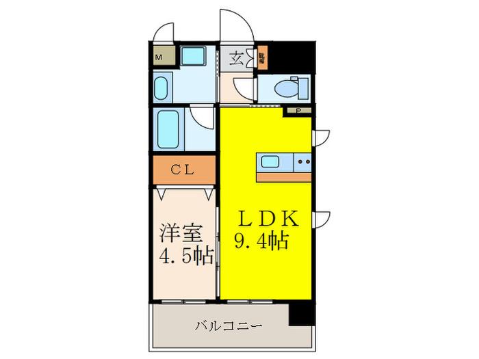 第25関根マンション(1LDK/8階)の間取り写真
