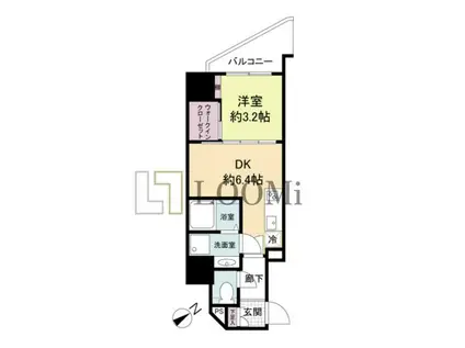 セレニテ難波ミラク参番館(1DK/9階)の間取り写真