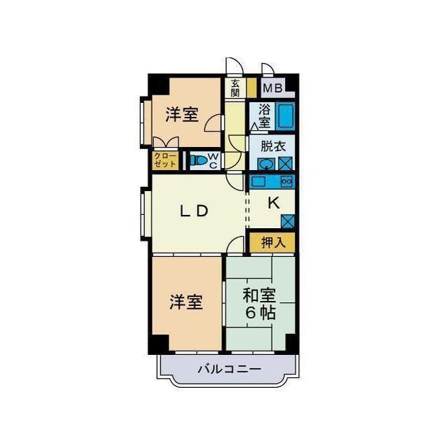 グランフォルム愛甲石田(3LDK/5階)の間取り写真