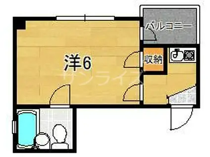 ロイヤルシャトー雅(ワンルーム/2階)の間取り写真