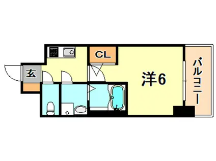 エスリードレジデンス神戸兵庫駅前(1K/7階)の間取り写真