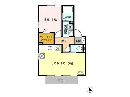 セジュールロイヤル A(1LDK/1階)の間取り写真