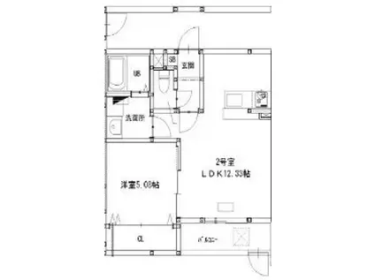 メゾンクレール竹下駅前弐番館(1LDK/2階)の間取り写真