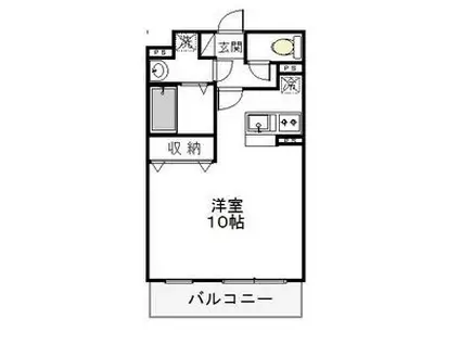 大島マンション2(ワンルーム/2階)の間取り写真