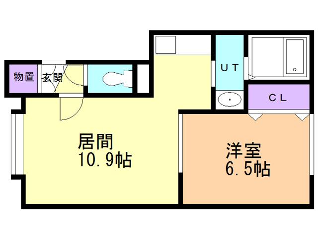 PARCO PRESSO 宮の森(1LDK/1階)の間取り写真