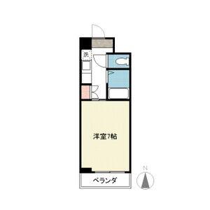 エスポワール八事(1K/2階)の間取り写真