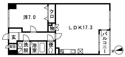 エーデルハイム湘南(1LDK/5階)の間取り写真