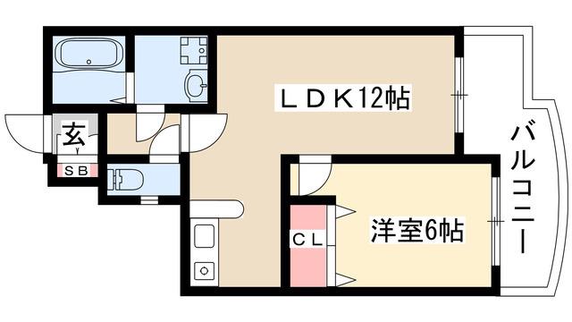 ウェルトータス(1LDK/3階)の間取り写真