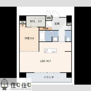 LAUSANNE(1LDK/13階)の間取り写真