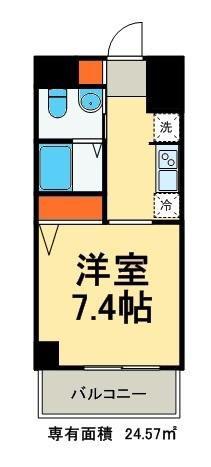 KDXレジデンス御徒町(1K/7階)の間取り写真