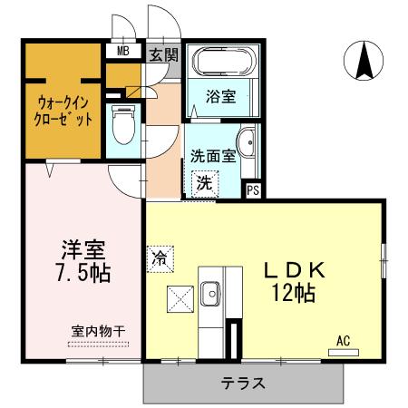 GRANZE ONE(1LDK/1階)の間取り写真
