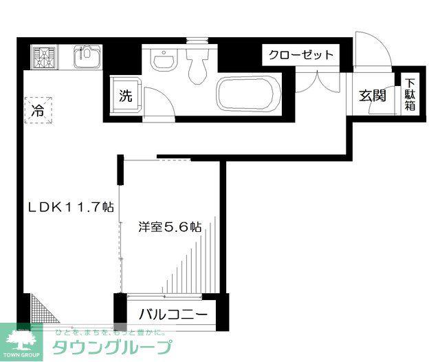 コート向ヶ丘(1LDK/3階)の間取り写真