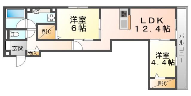D-RESIDENCE 垂水町(2LDK/2階)の間取り写真