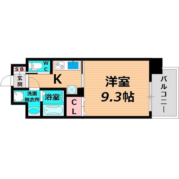 フォレストグレイス滝井駅前I(1K/6階)の間取り写真