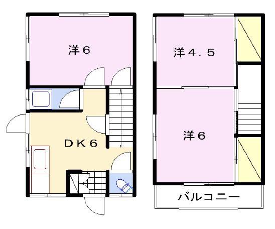 メゾン吉田(3DK/1階)の間取り写真