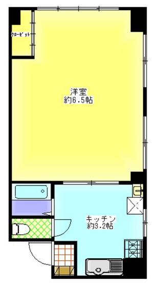 国際コーポ(1K/4階)の間取り写真