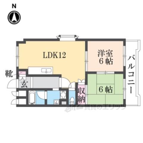 センチュリーアスカ2(2LDK/3階)の間取り写真