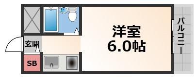 サニーマンション(ワンルーム/3階)の間取り写真