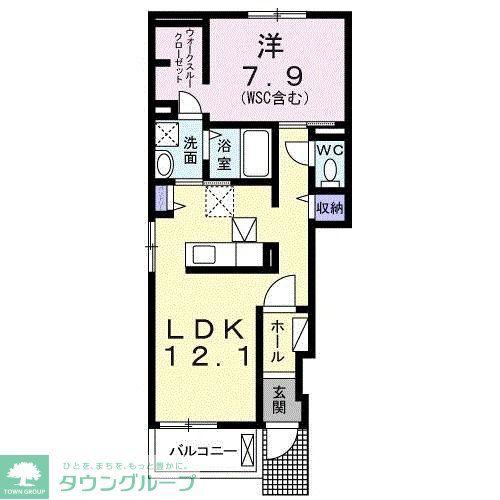 コージーレジデンスII(1LDK/1階)の間取り写真