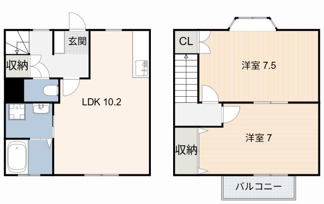 GRACIA(2LDK/1階)の間取り写真