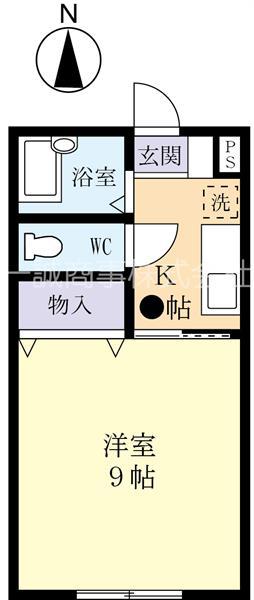 プロスター梅香(1K/1階)の間取り写真