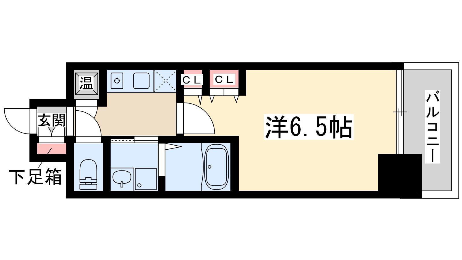 エステムヒルズ新大阪(1K/3階)の間取り写真