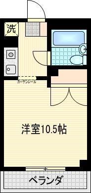 福満ビル(1K/4階)の間取り写真