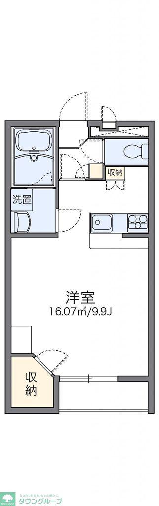 レオパレスアベニューII(1K/2階)の間取り写真