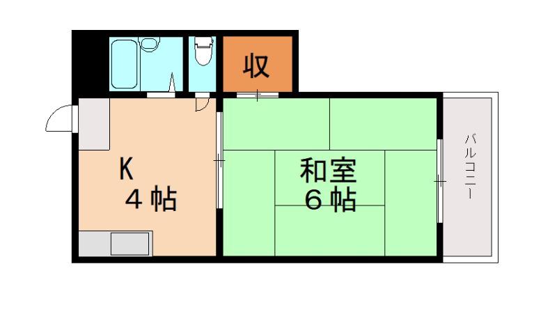 シャトレ黒崎(1K/1階)の間取り写真