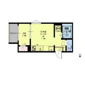 REGALEST TAYMU長町(1DK/2階)の間取り写真