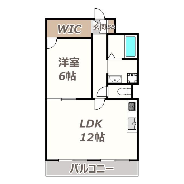 レインボーコートパートII(1LDK/4階)の間取り写真