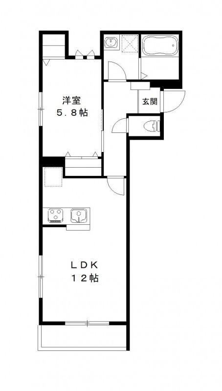 シーガイアパレス(1LDK/1階)の間取り写真