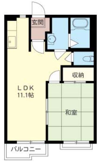 コートピア港南 B(2DK/2階)の間取り写真