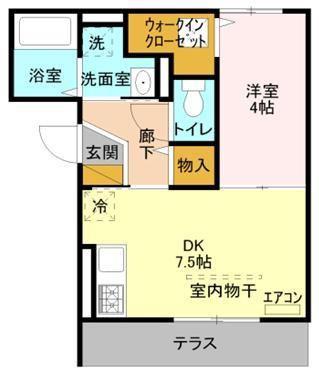 CHARMANT COURT M´S III(1DK/3階)の間取り写真