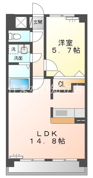クリアーレ(1LDK/3階)の間取り写真