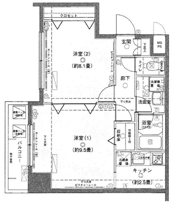 ヴェルト日本橋シティ(2K/3階)の間取り写真