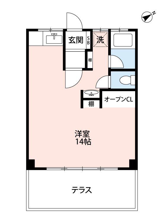 ミリオンハイツ(ワンルーム/1階)の間取り写真