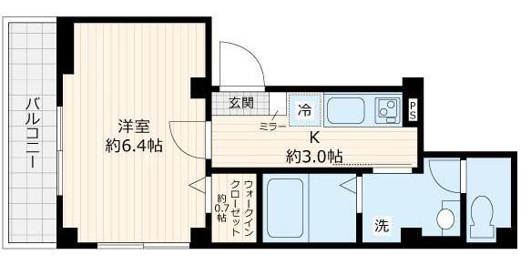 MAISON NOIRE(1K/2階)の間取り写真