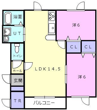 PLATINUM8(2LDK/2階)の間取り写真
