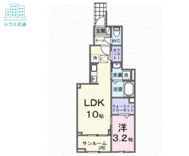 メゾン・ミャウ(1LDK/1階)の間取り写真