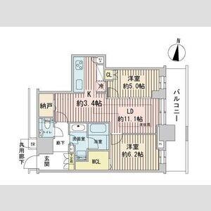 ONE札幌ステーションタワー(2LDK/7階)の間取り写真
