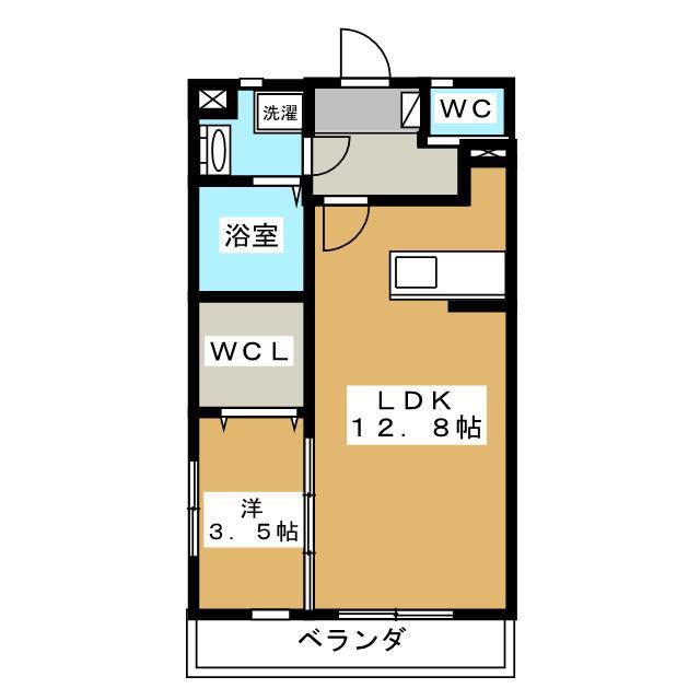 ヴェールエムズ(1LDK/2階)の間取り写真