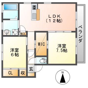 アネックスT3棟(2SLDK/2階)の間取り写真