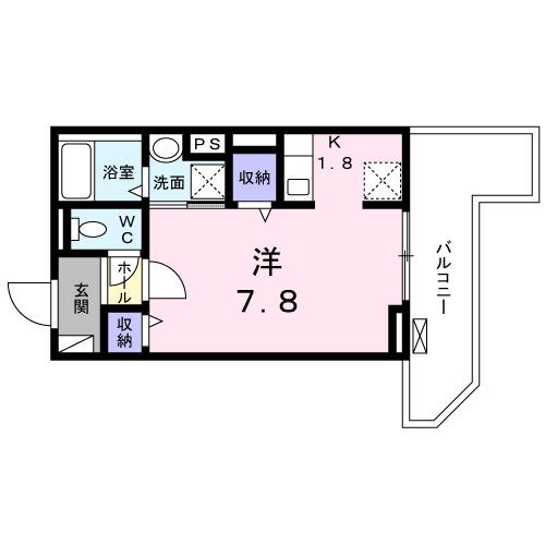 ラピス ウィークス(ワンルーム/2階)の間取り写真
