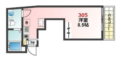 GLANZ北千住2(ワンルーム/2階)の間取り写真