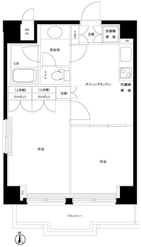ルーブル野方三番館(2DK/3階)の間取り写真